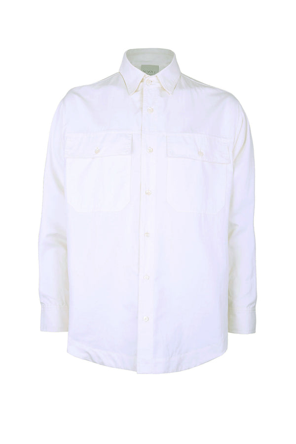 Alpha Silk-Blend Button Down Shirt