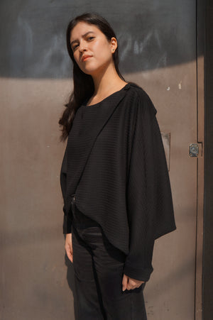 Andrea Wool Crossover Cape Top