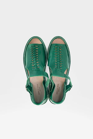 Jade Open-Toe Leather Sandal