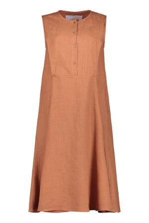 Anise Linen Button Front Dress