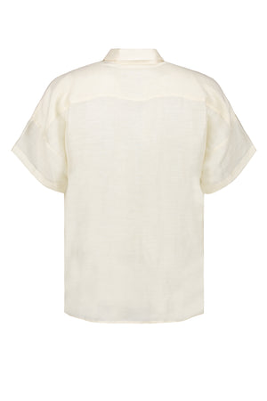 Bismuth Short Sleeved Ramie-Silk Shirt