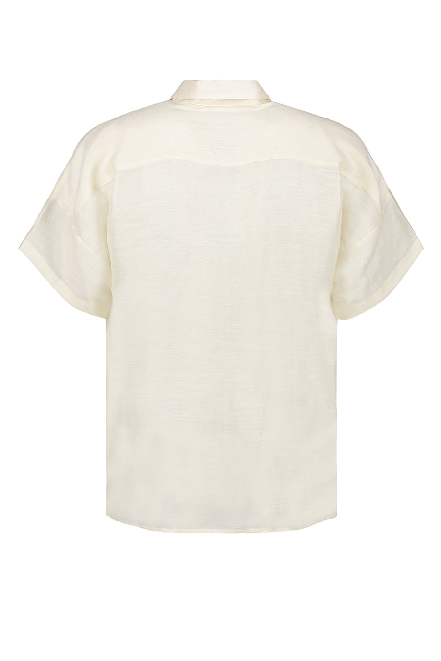 Bismuth Short Sleeved Ramie-Silk Shirt