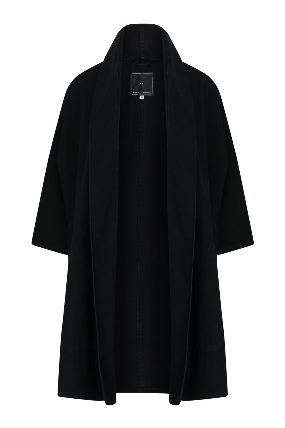 Pollux Black Denim Open Kimono Coat - Simple by Trista