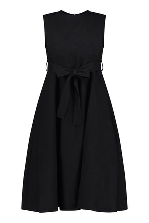 Rosemary Linen-Silk Waist-Tie Dress