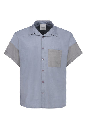 Tin Short Sleeved Piece-Dyed Shirt