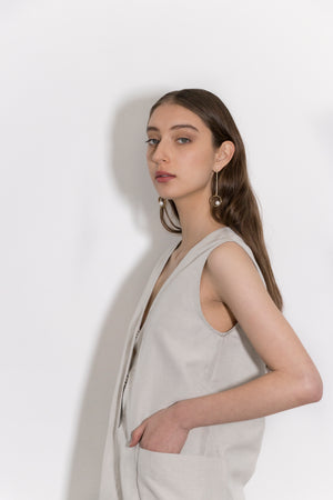 Lithium Silk Blend V-Neck Front Pocket Shift Dress